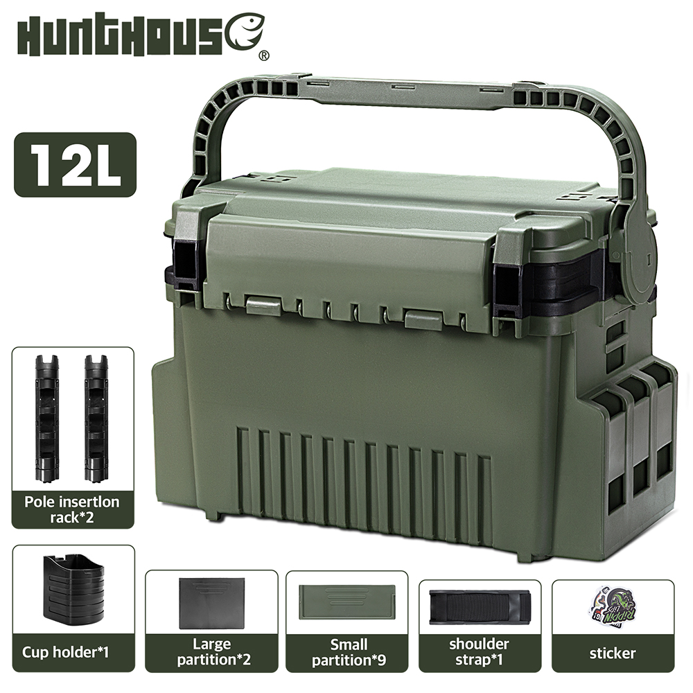 Fishing Kayak Crate - Kotak Peralatan Pancing Hunthouse 12L Besar