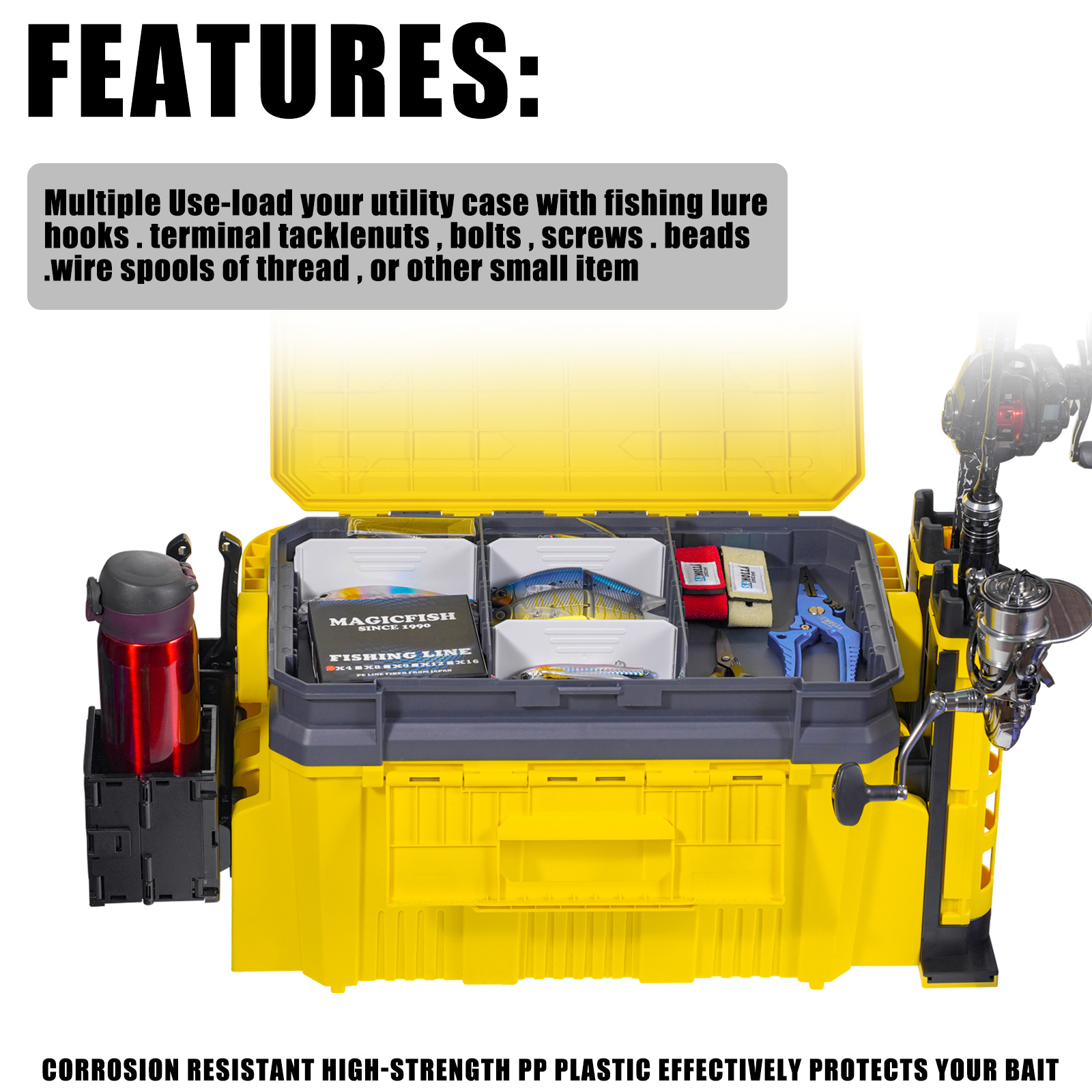 Kotak pancing besar, setelan 1 - Fishing Kayak Crate ulasan dan harga