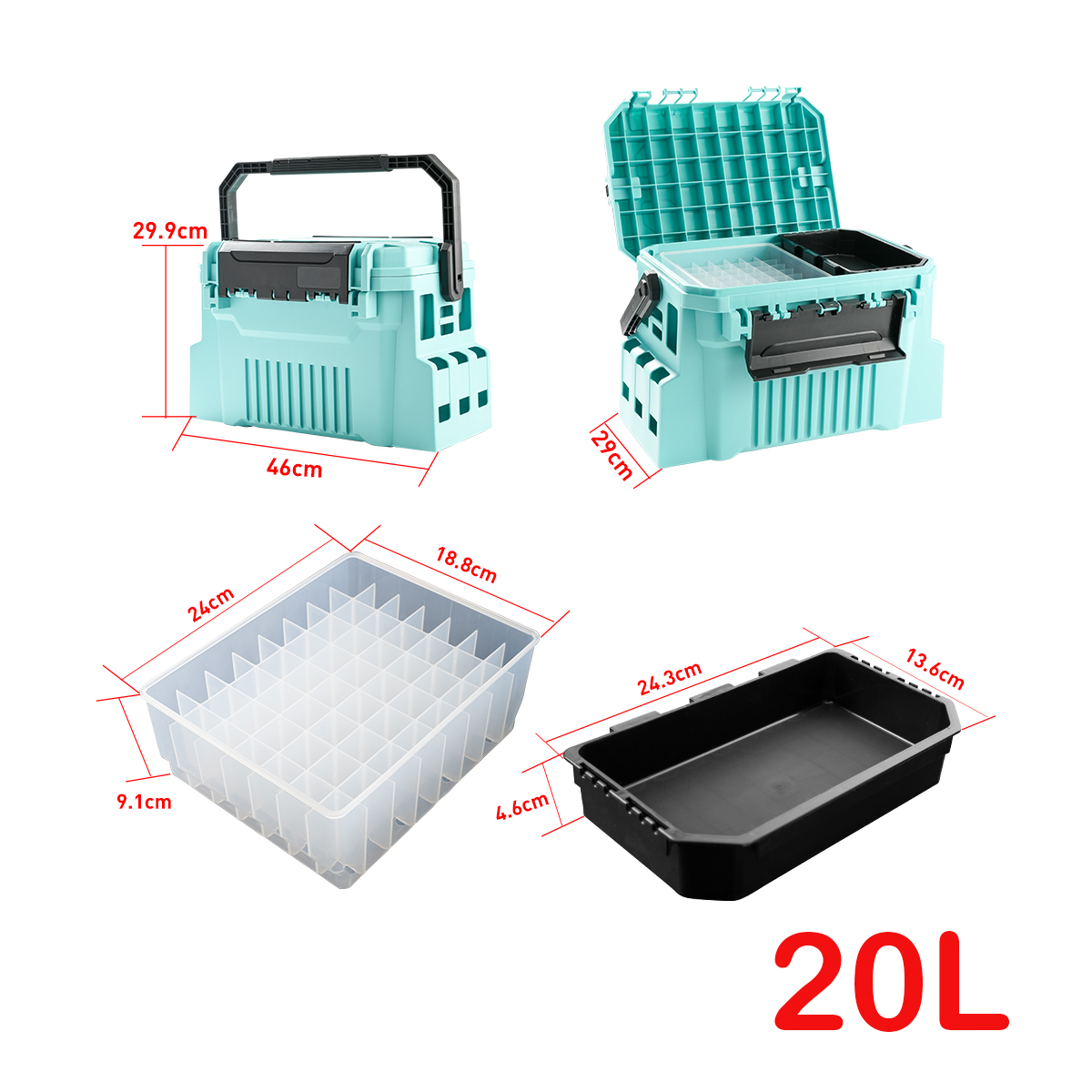 Kotak Peralatan Pancing 20L de - Fishing Kayak Crate ulasan dan harga