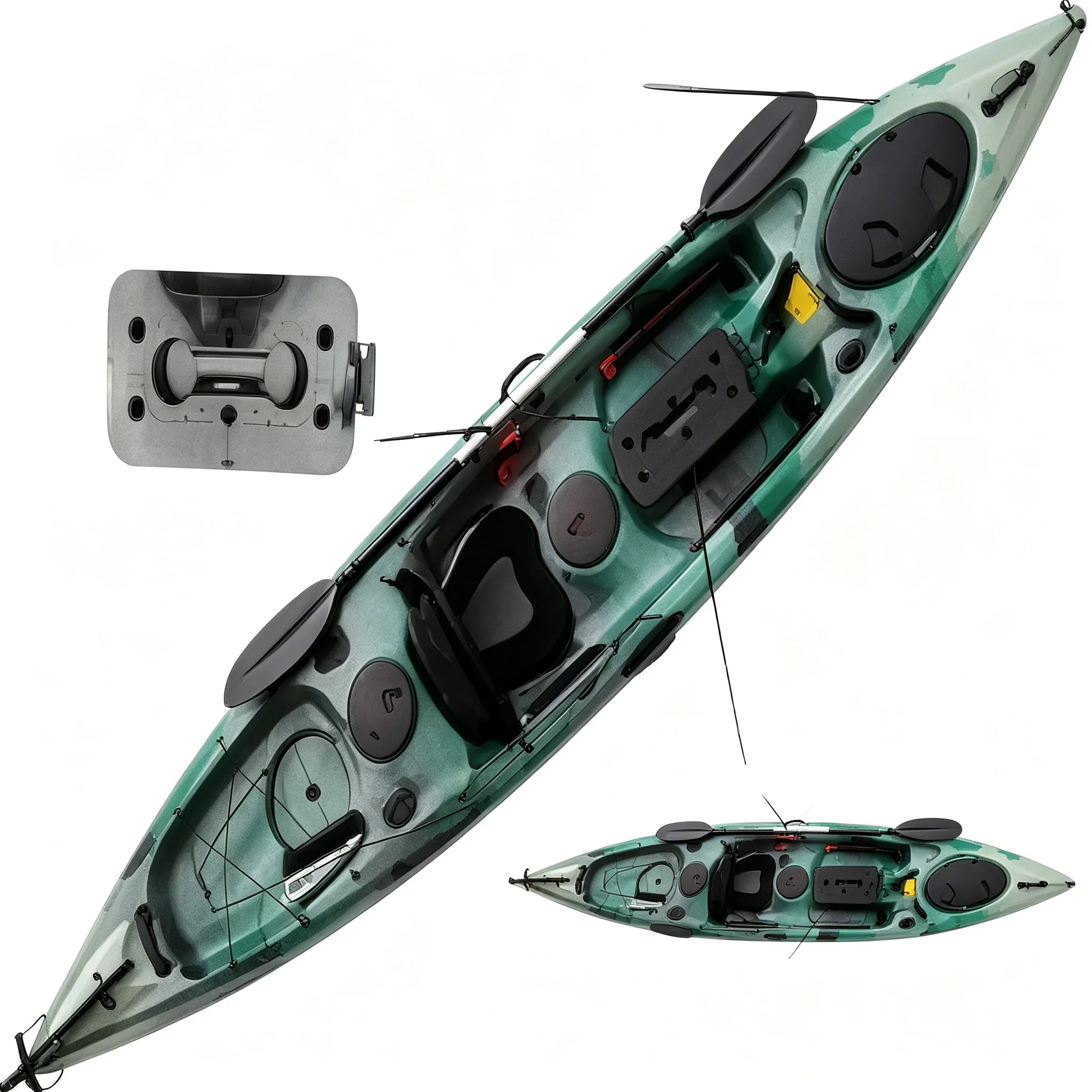 Kayak Pancing dengan Pedal dan - Fishing Kayak Rod Holder ulasan dan harga