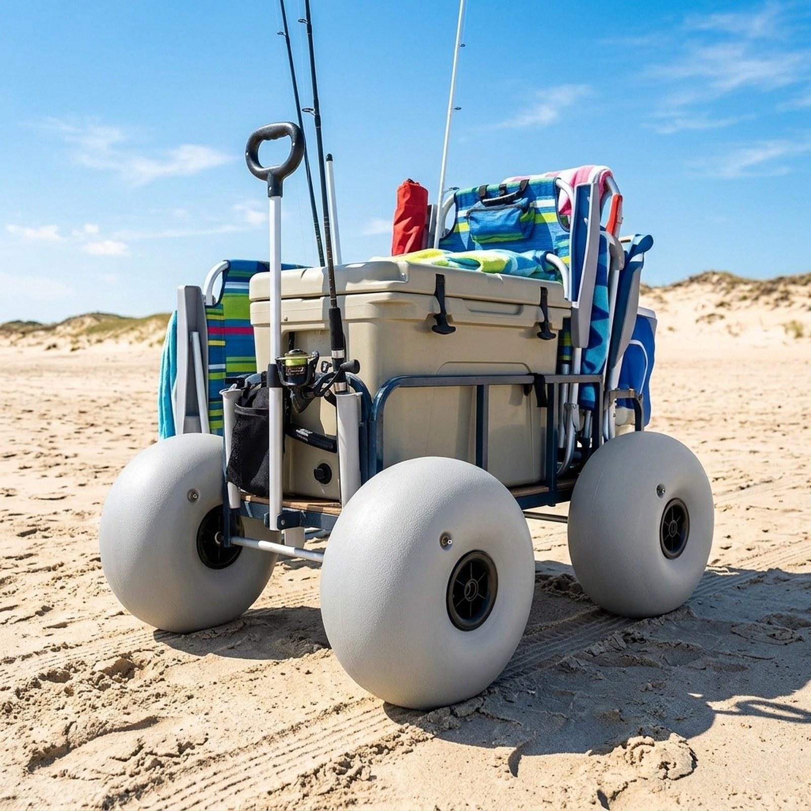 Roda Kereta Pantai 16 Inci Ban - Fishing Kayak Cart ulasan dan harga
